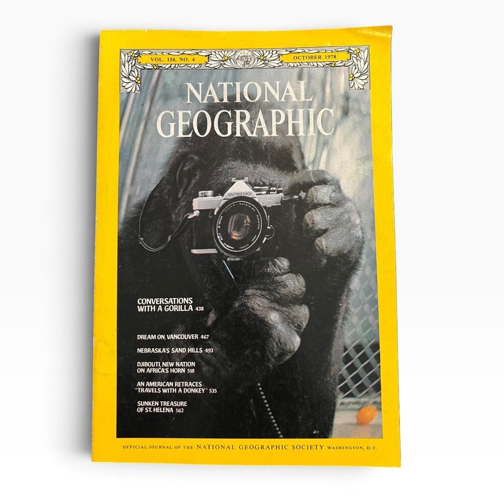 National Geographic Magazine October 1978 Vol 154 No 4 Koko Gorilla Camera
